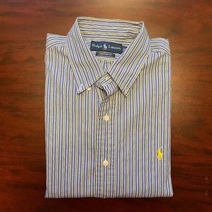 Polo Ralph Lauren Long Sleeve Button Down - Blue Stripe